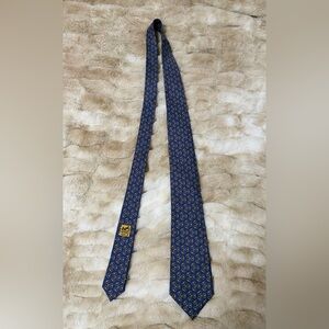 Hermes Blue and Gold Men's Tie